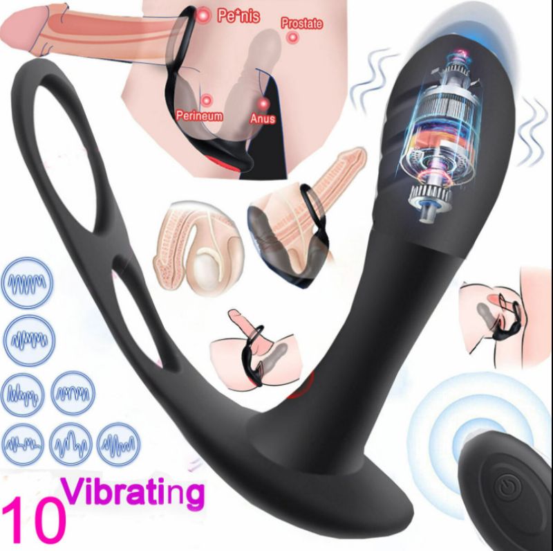male first time masturbating Male Prostate Massage Vibrator / Automatic Telescopic Butt Plugs with