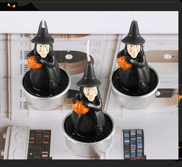 Halloween pumpkin candle