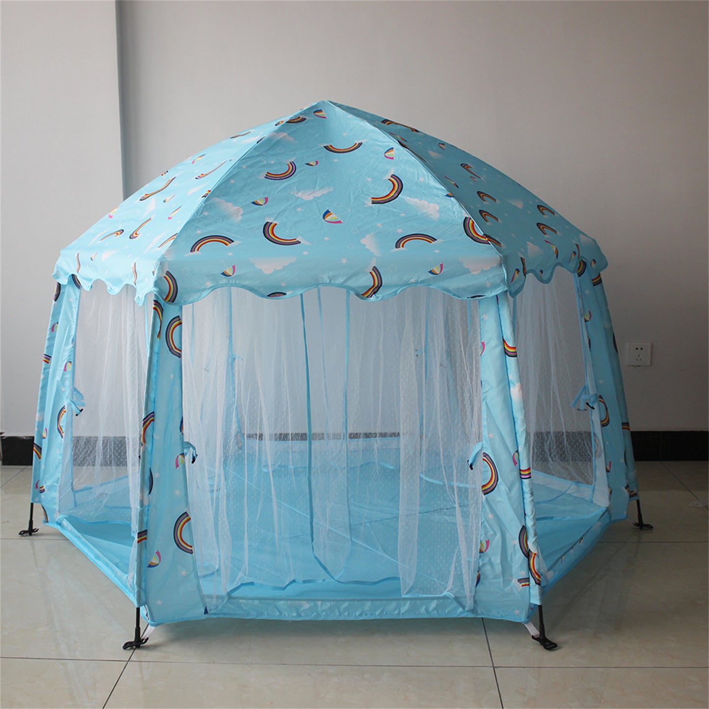 Single layer 2-3 person children's folding tent