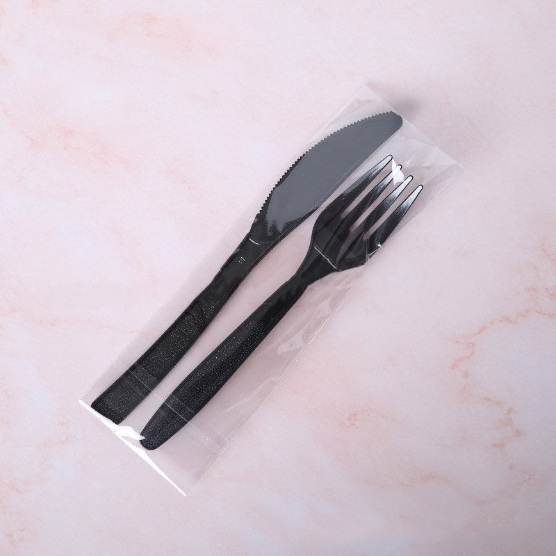 One-TIME plastic cake knife and fork