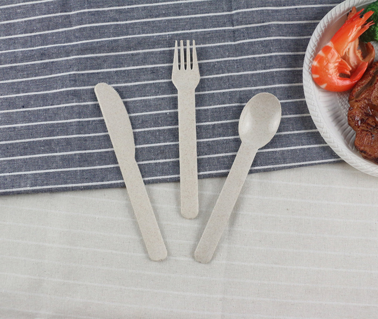 Wheat Ji stalk disposable cake fork fruit ice cream knife fork spoon