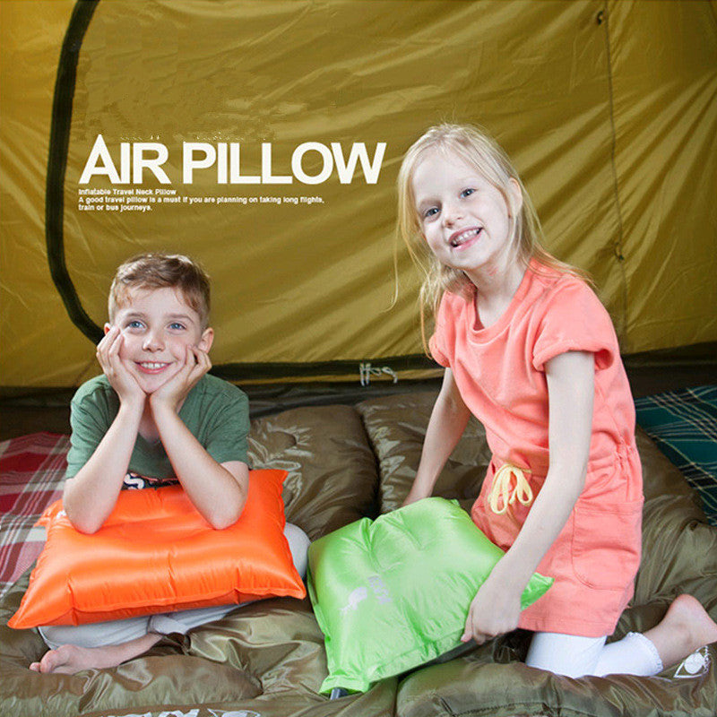 Outdoor camping automatic inflatable pillow tent pillow PVC leisure pillow car pillow portable travel pillow nap pillow