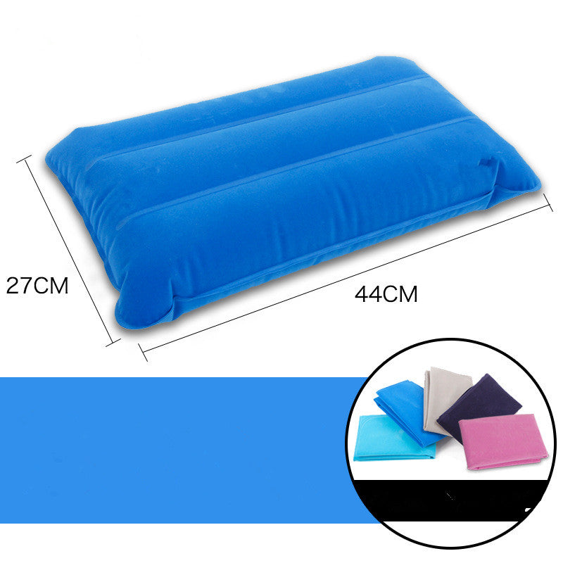 Outdoor camping Hotel Travel inflatable travel pillow portable neck protection comfortable square flocking pillow