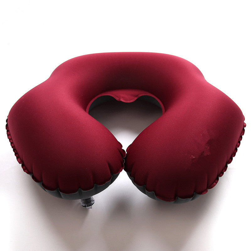 Outdoor travel U-shaped pillow portable lunch break neck protection inflatable pillow