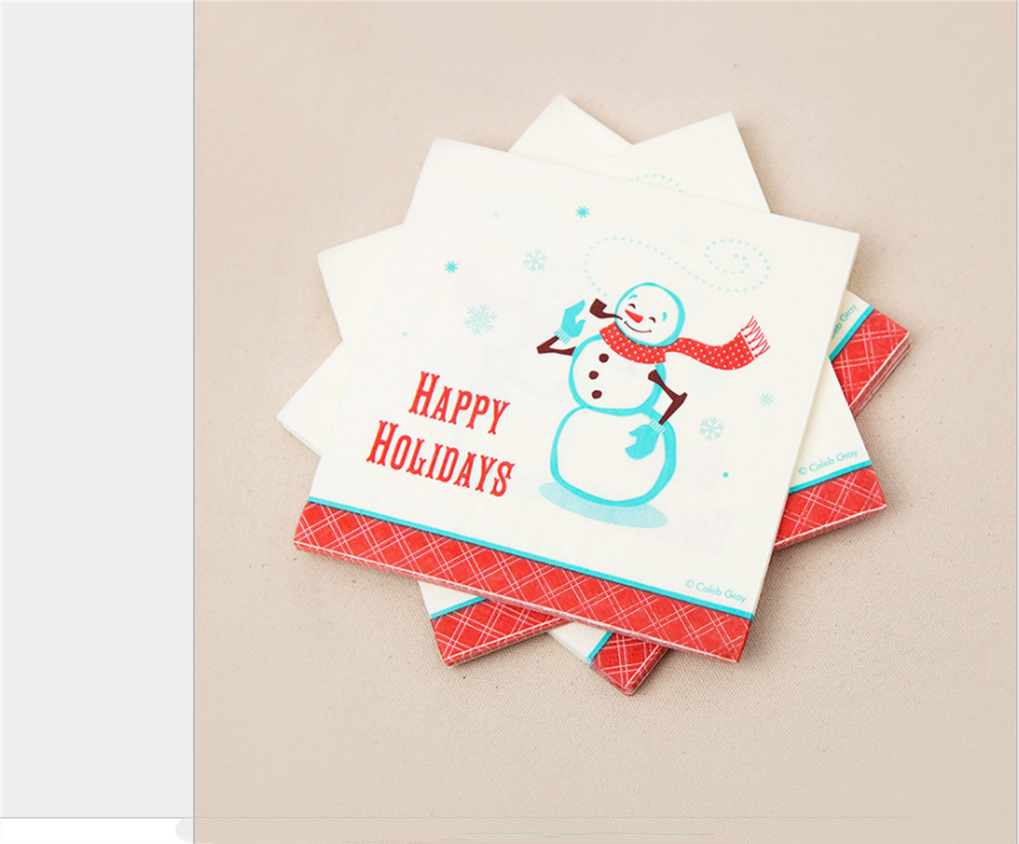 Snowman printing paper towel