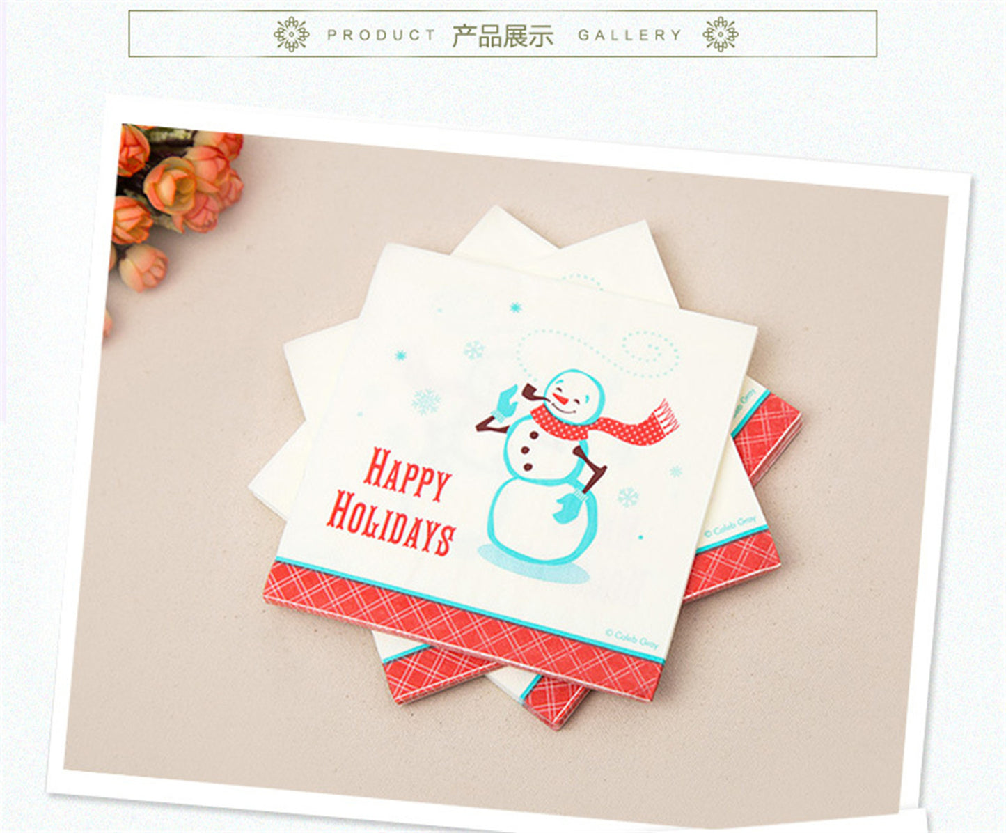 Snowman printing paper towel