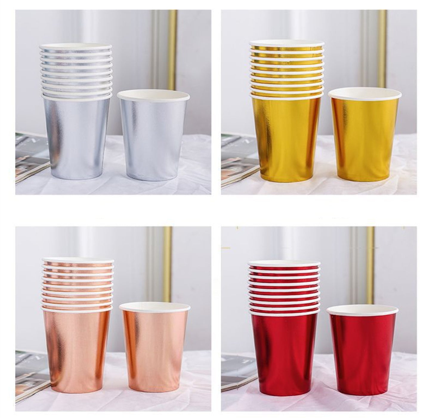 Hot stamping silver paper cup