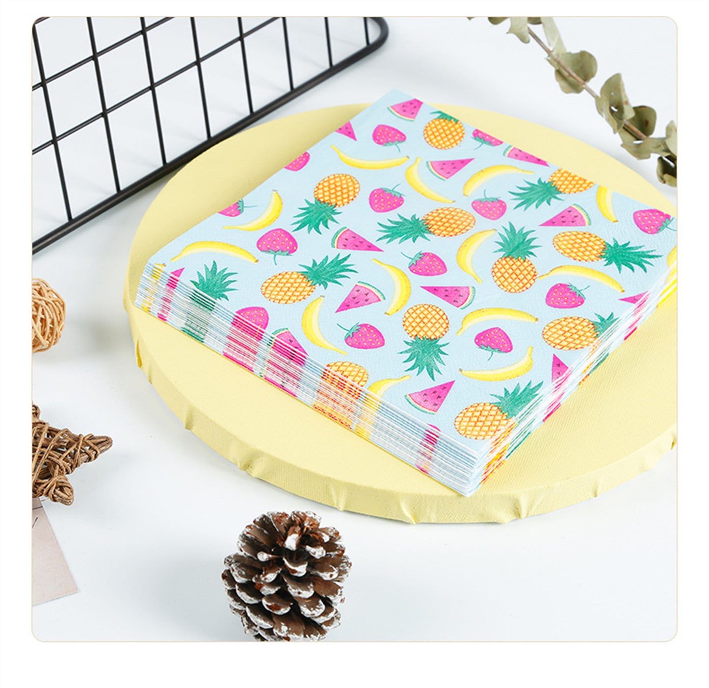 Fruit-printed napkin