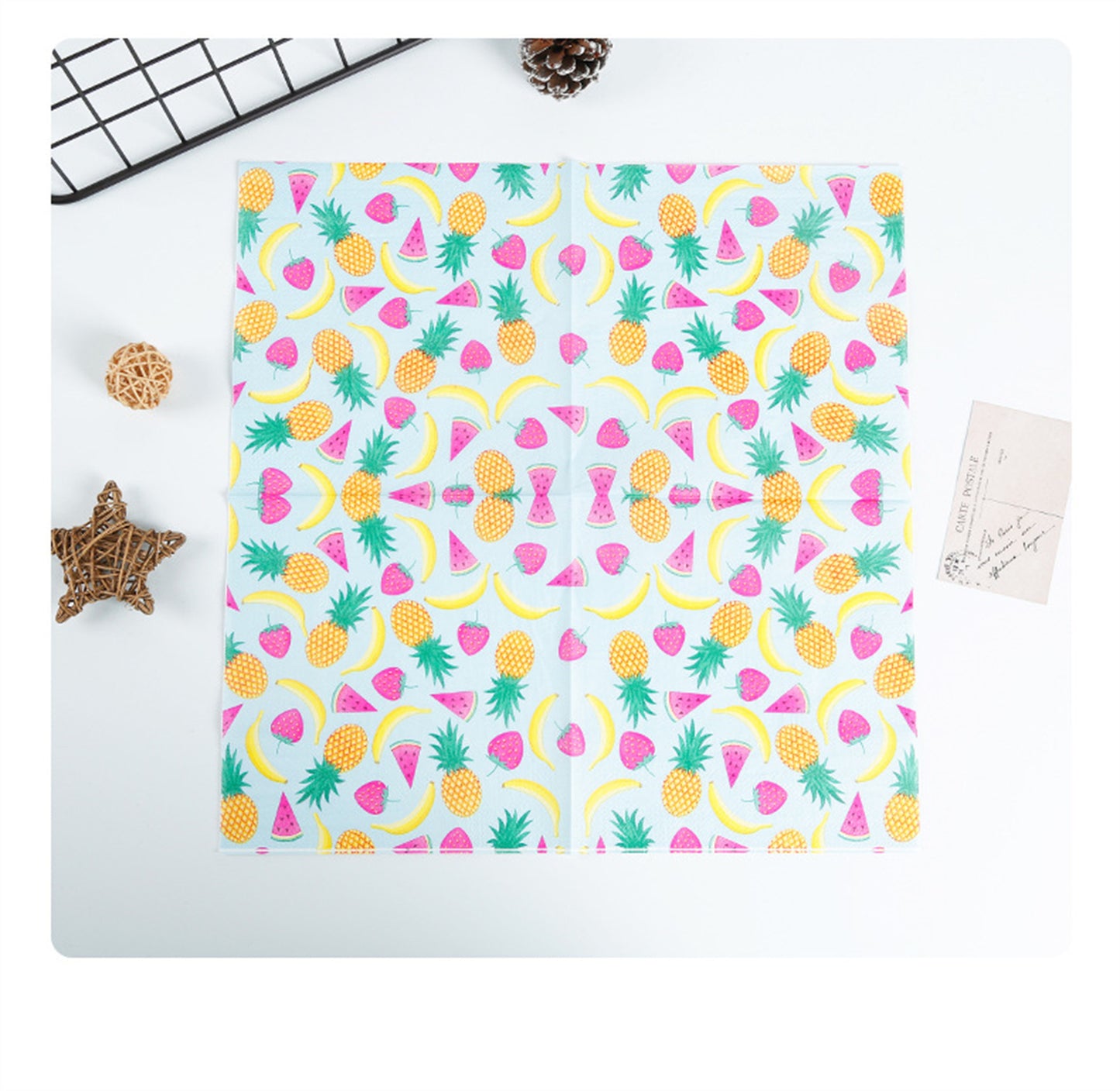 Fruit-printed napkin