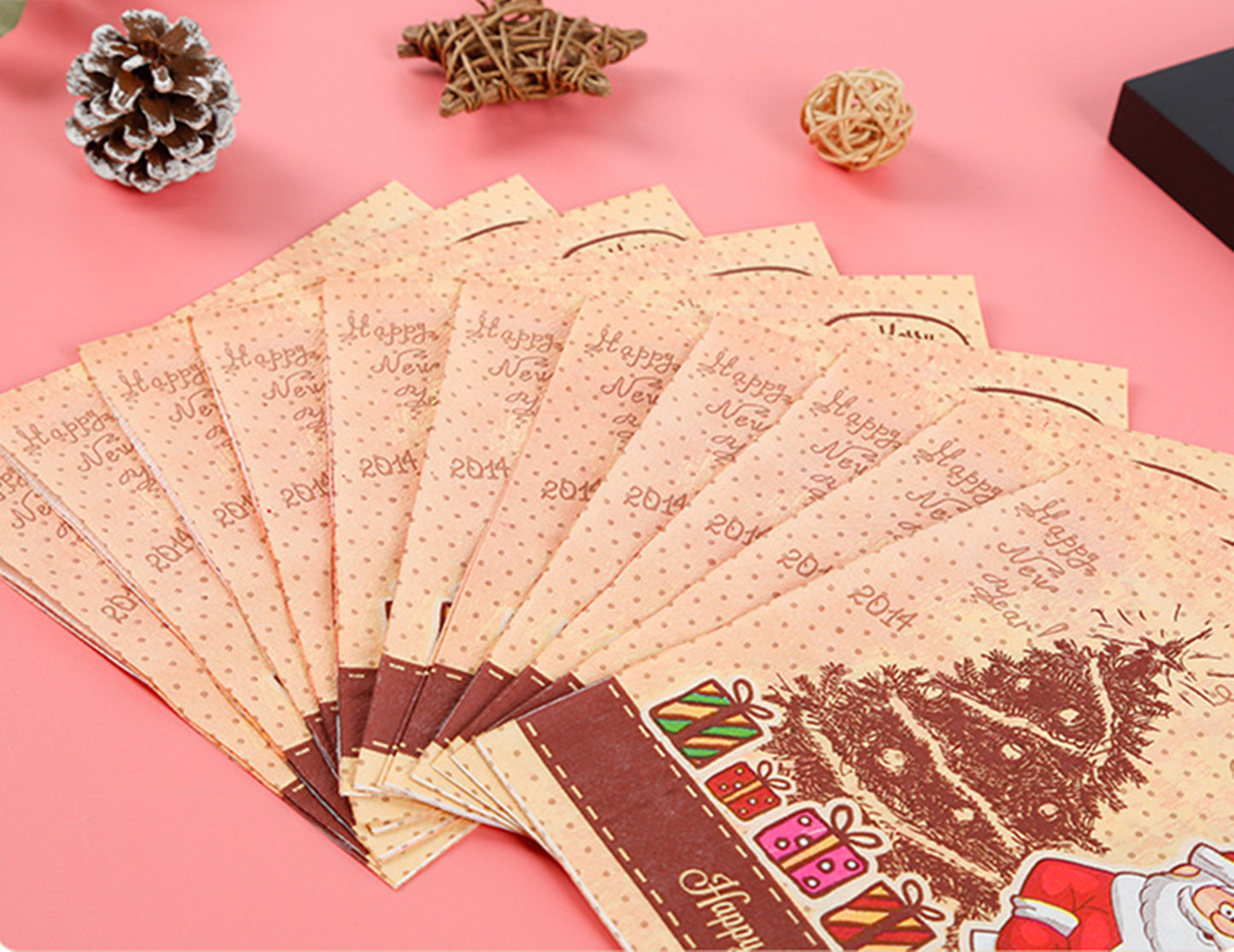 Santa Claus color paper towel