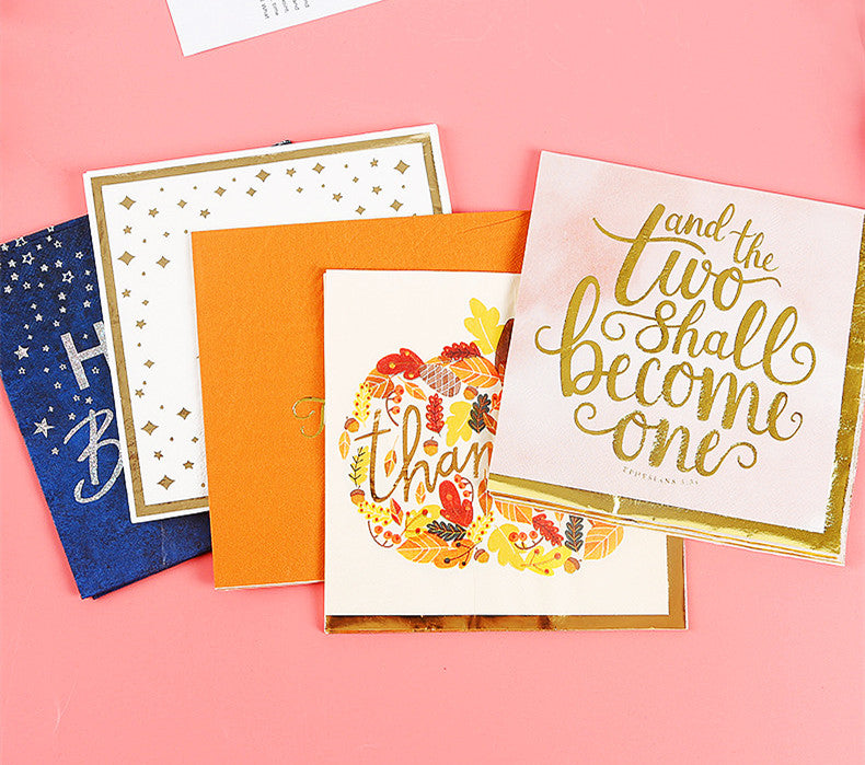 Letter color printed paper towels