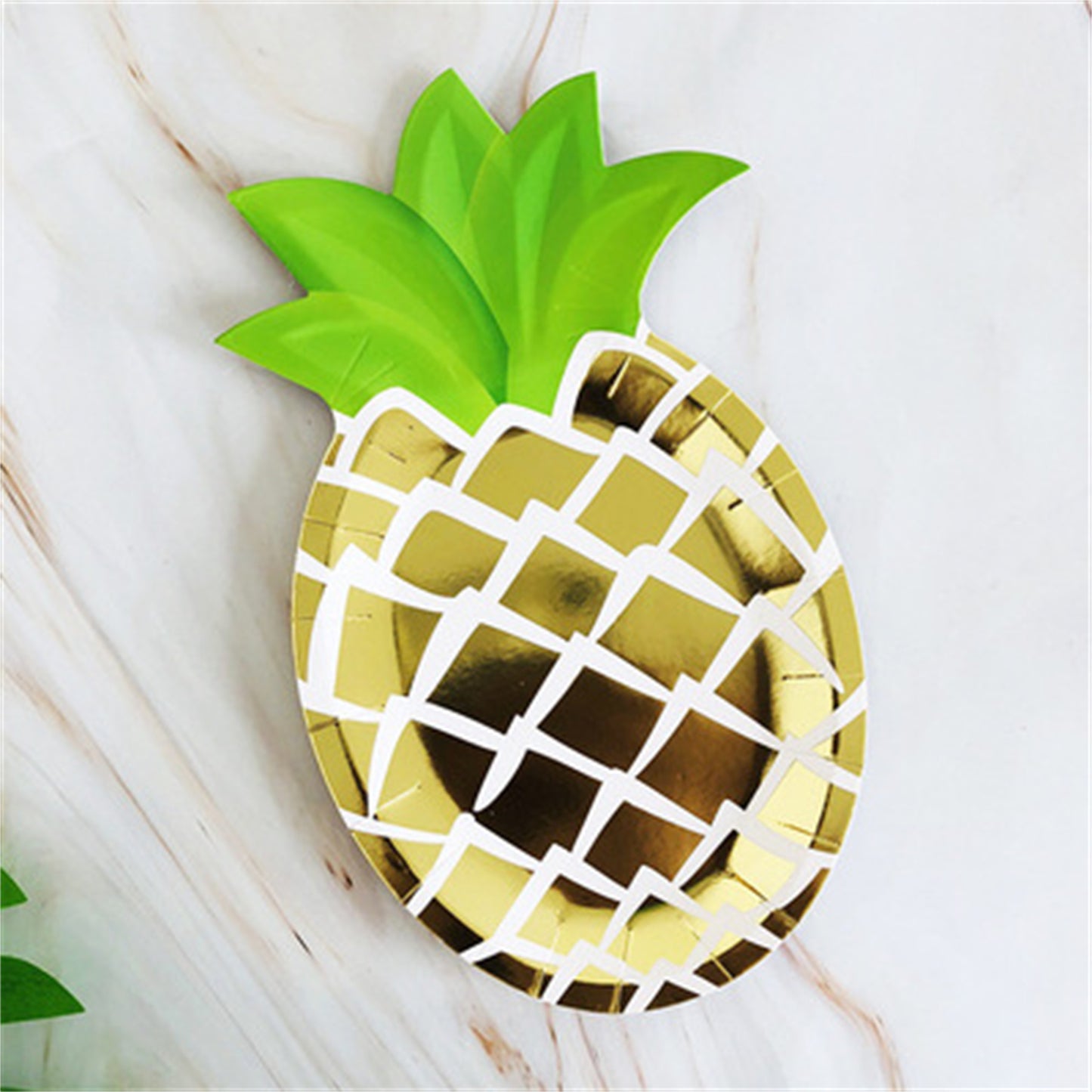 Hot gilded pineapple disposable fruit paper plate