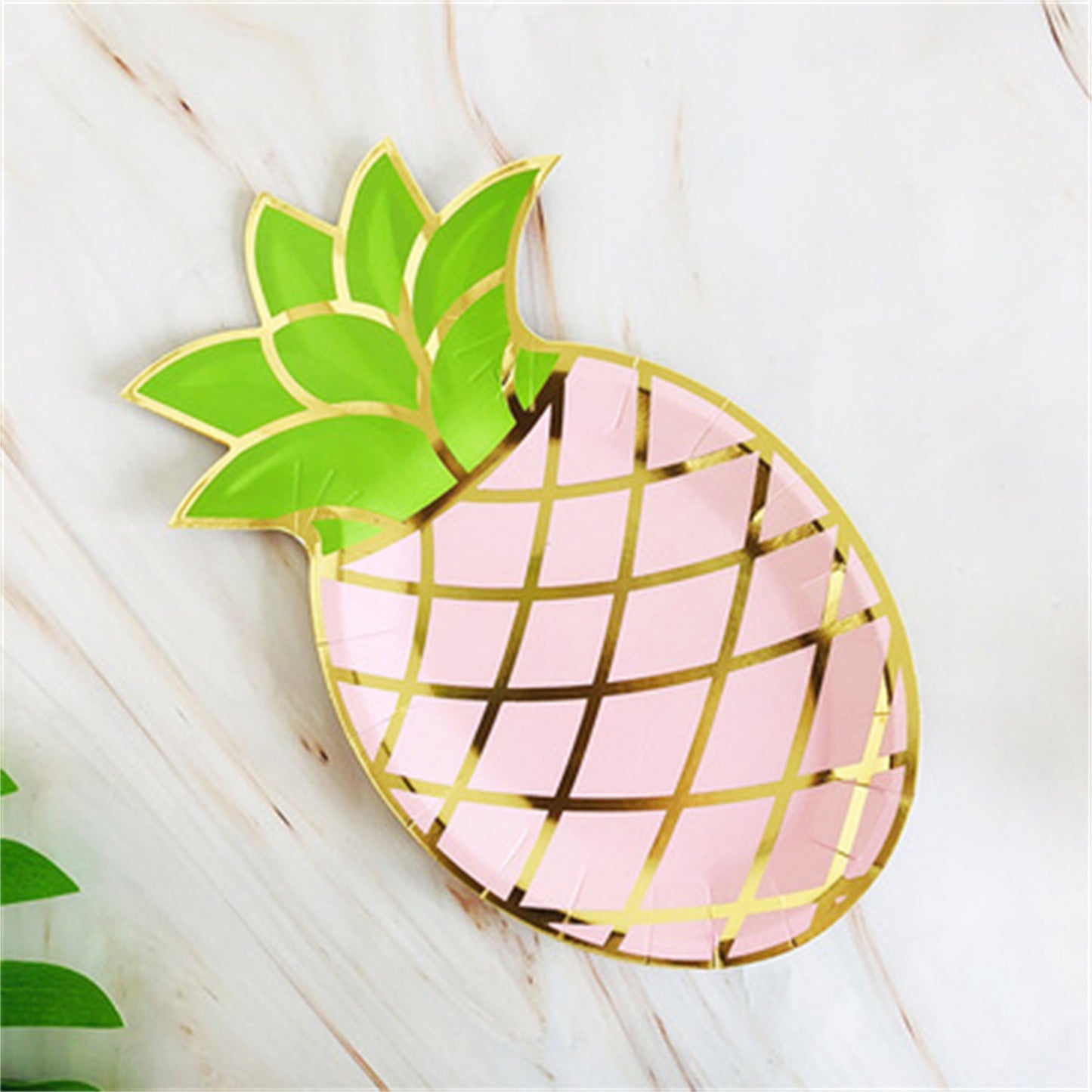 Hot gilded pineapple disposable fruit paper plate