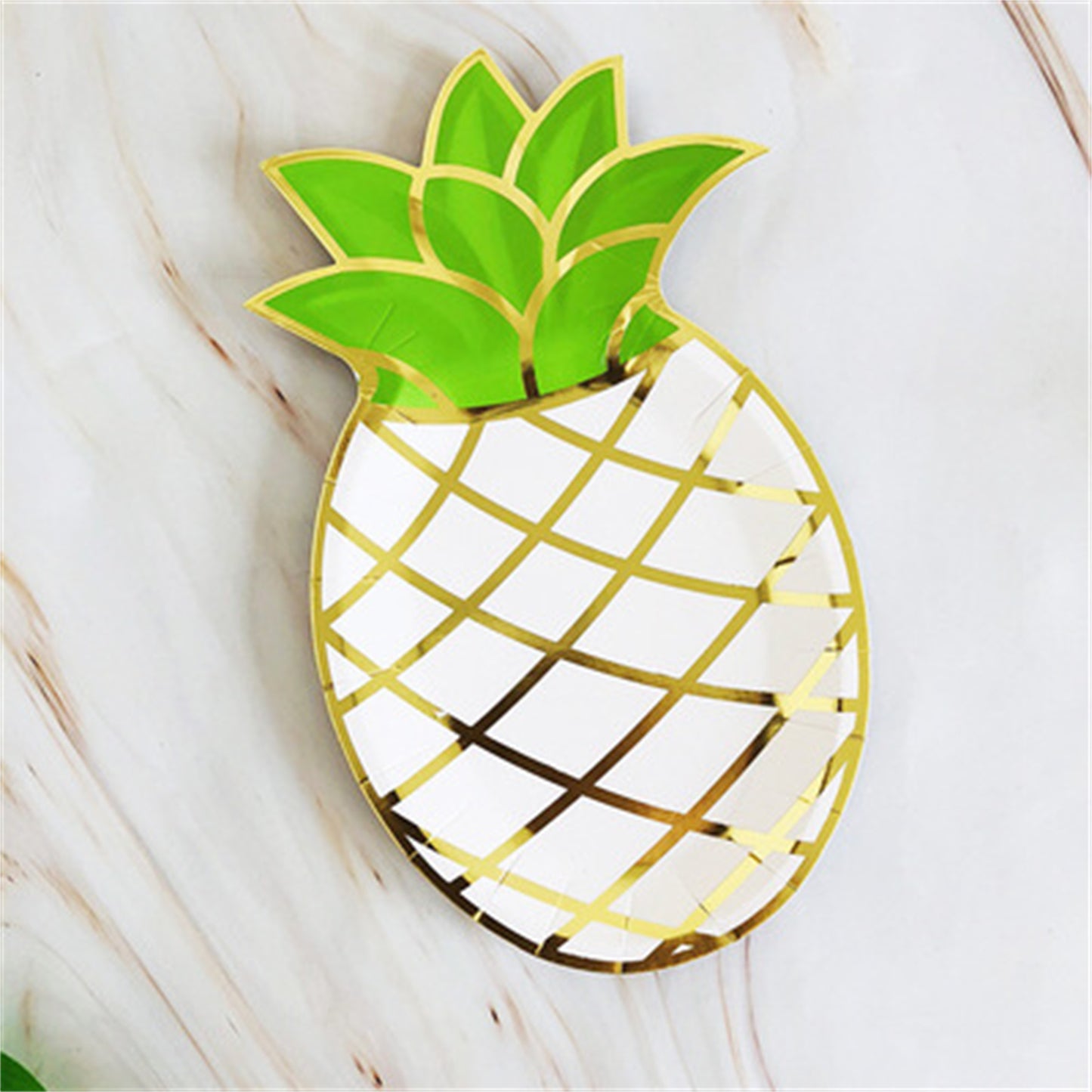 Hot gilded pineapple disposable fruit paper plate