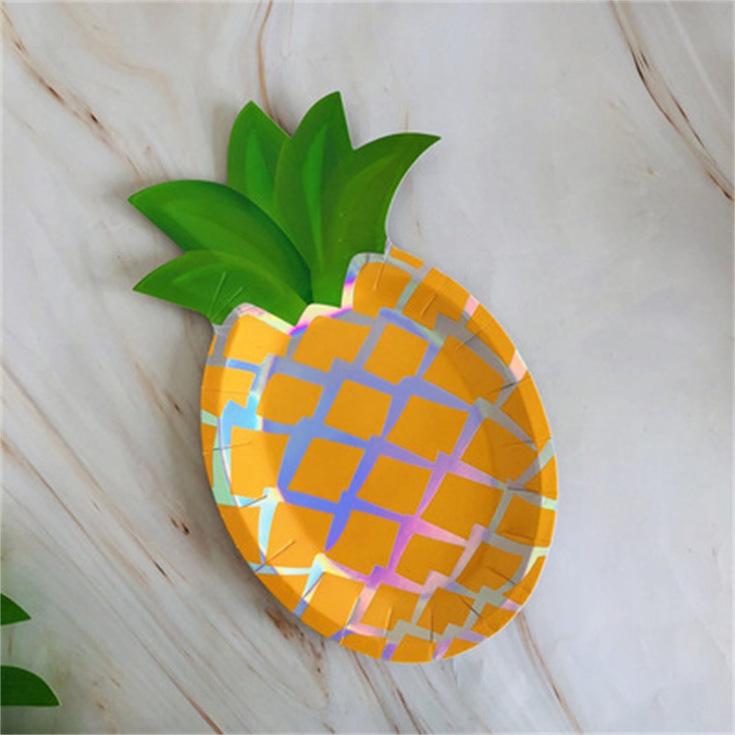 Hot gilded pineapple disposable fruit paper plate