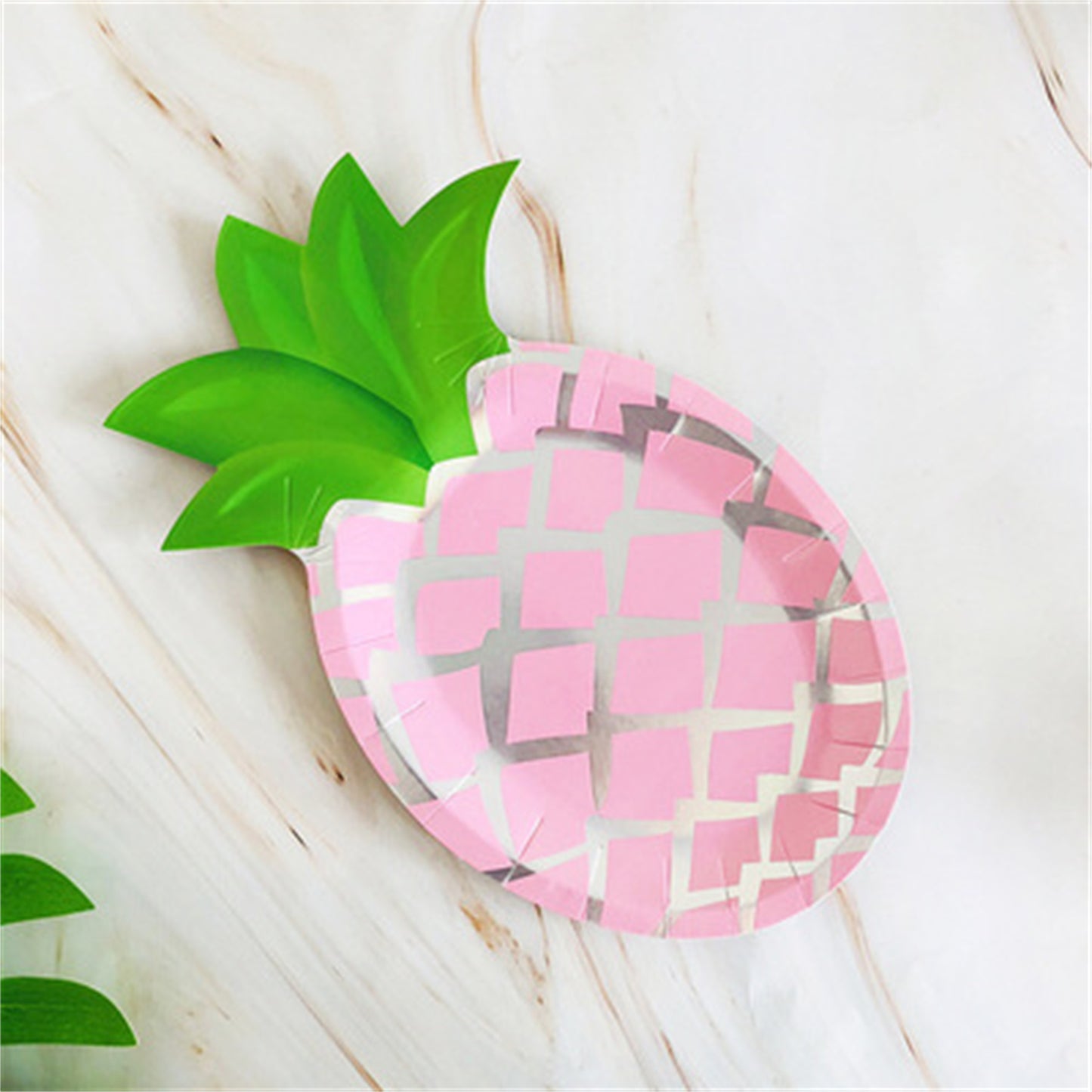 Hot gilded pineapple disposable fruit paper plate