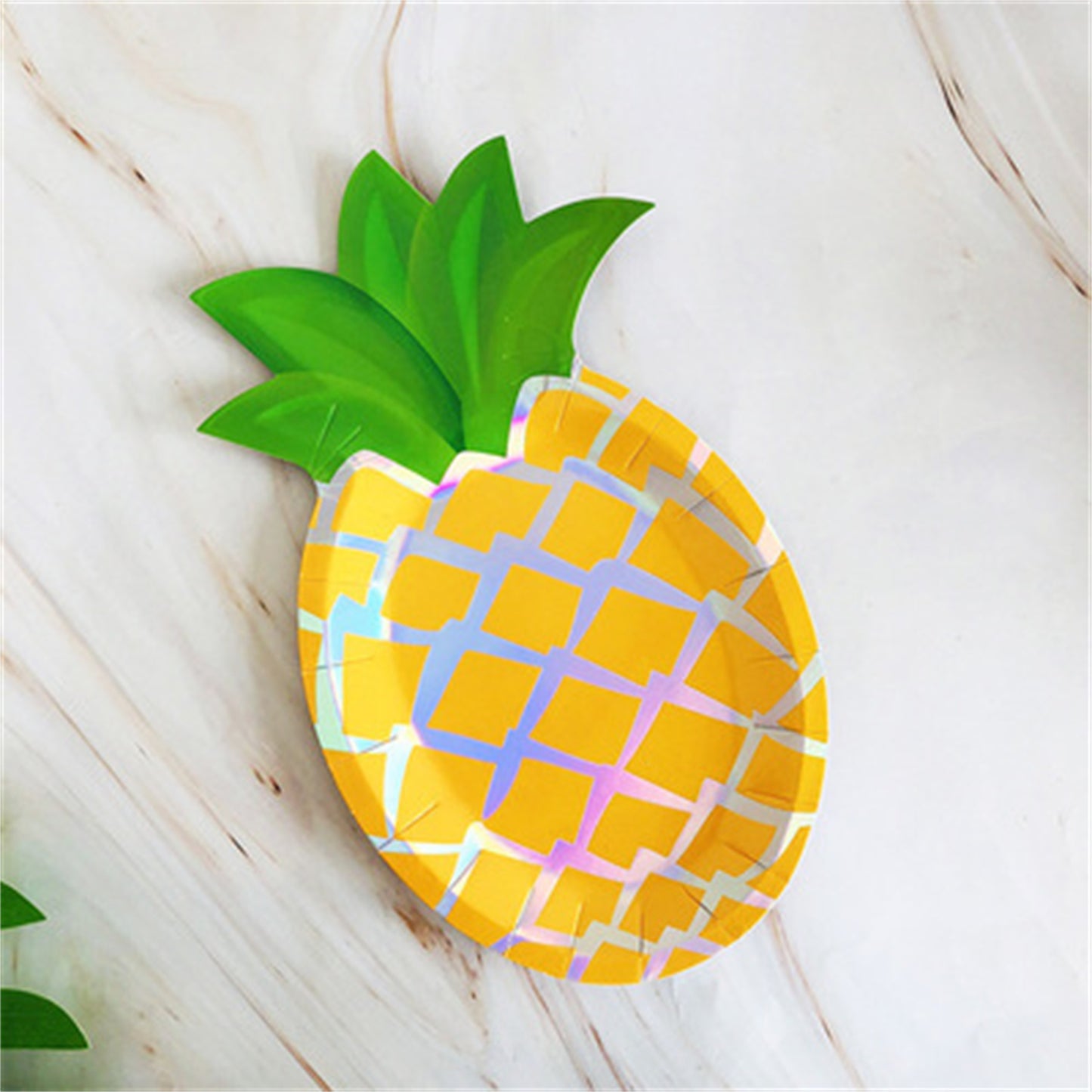 Hot gilded pineapple disposable fruit paper plate