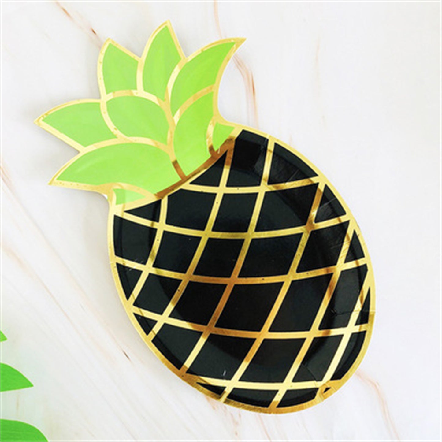 Hot gilded pineapple disposable fruit paper plate