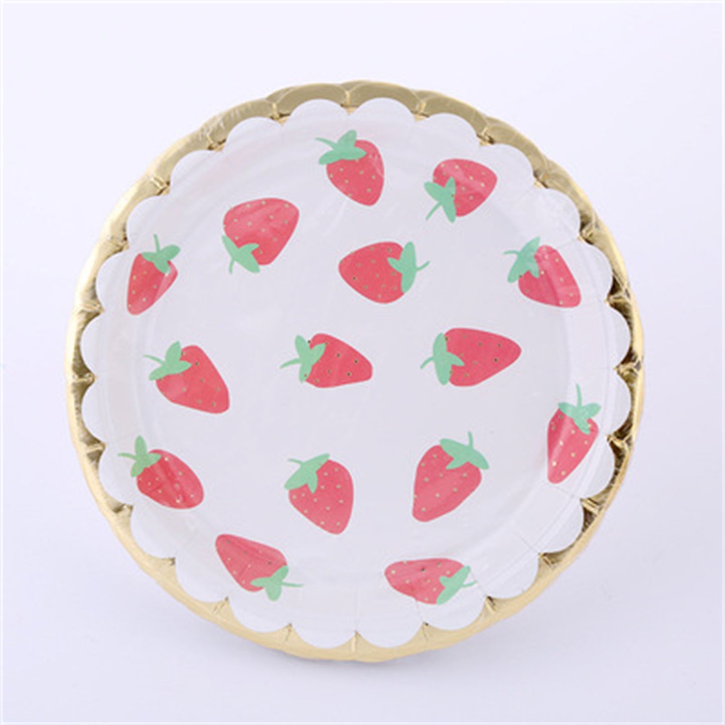Lemon strawberry disposable paper tray
