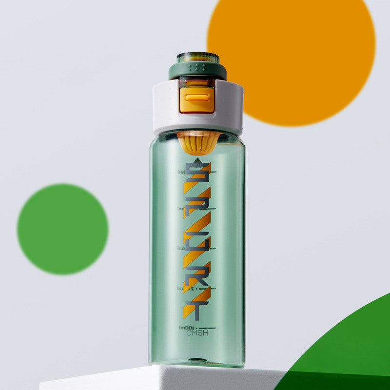 Portable fitness water bottle