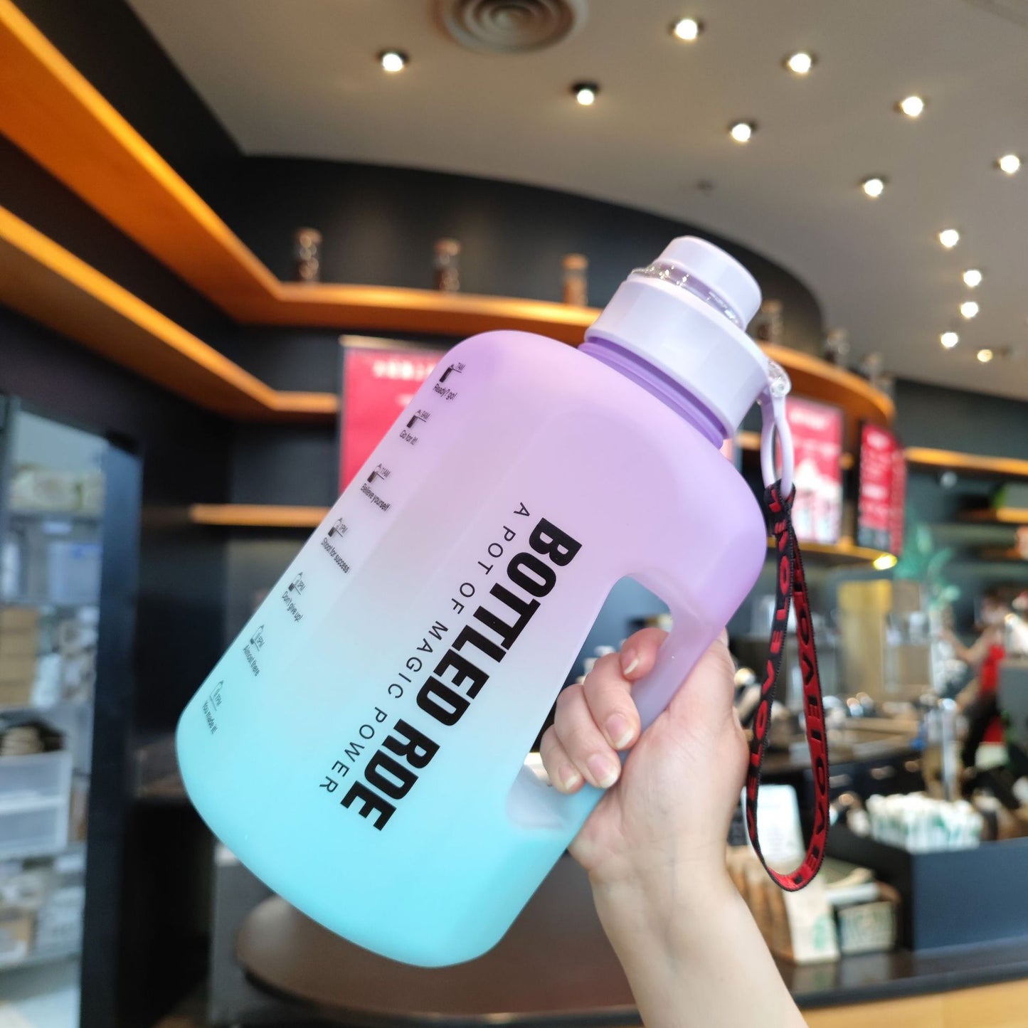 Gradient frosted water bottle