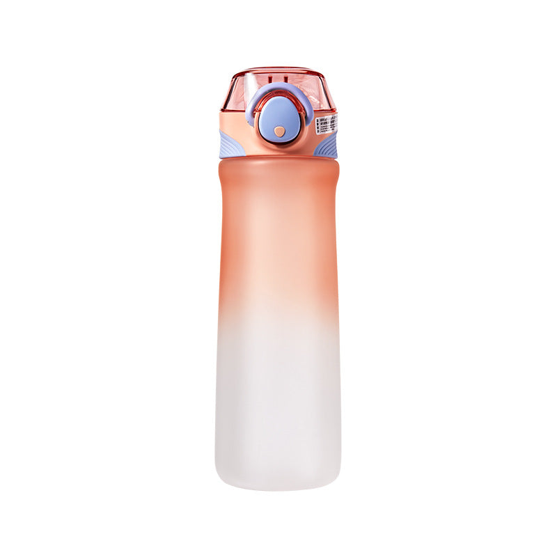 Sports outdoor elastic cover plastic cup with straw
