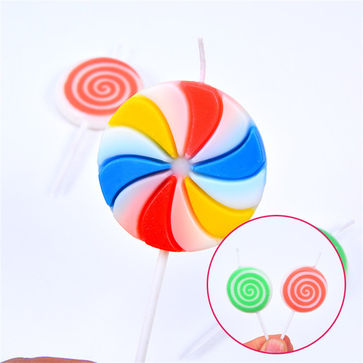 Three-pack lollipop candles