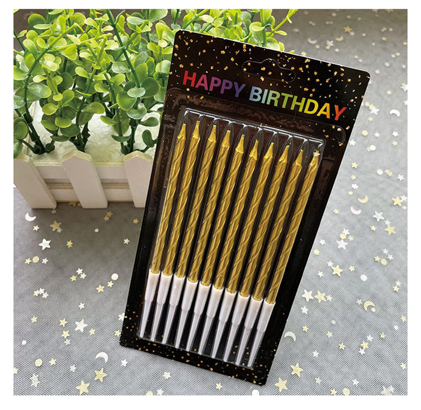 Long Rod threaded birthday candle