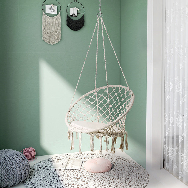 Outdoor leisure hammock adult ins air hammock cradle bed children cotton cradle indoor hanging chair