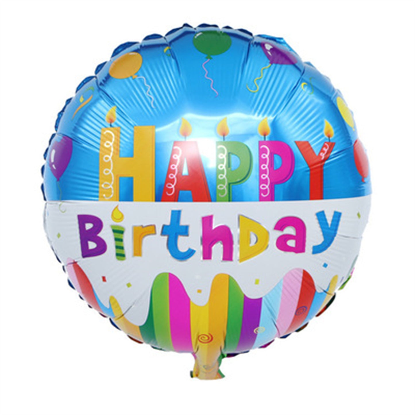 Floating aluminum film balloon birthday candle happy Birthday printed aluminum foil balloon
