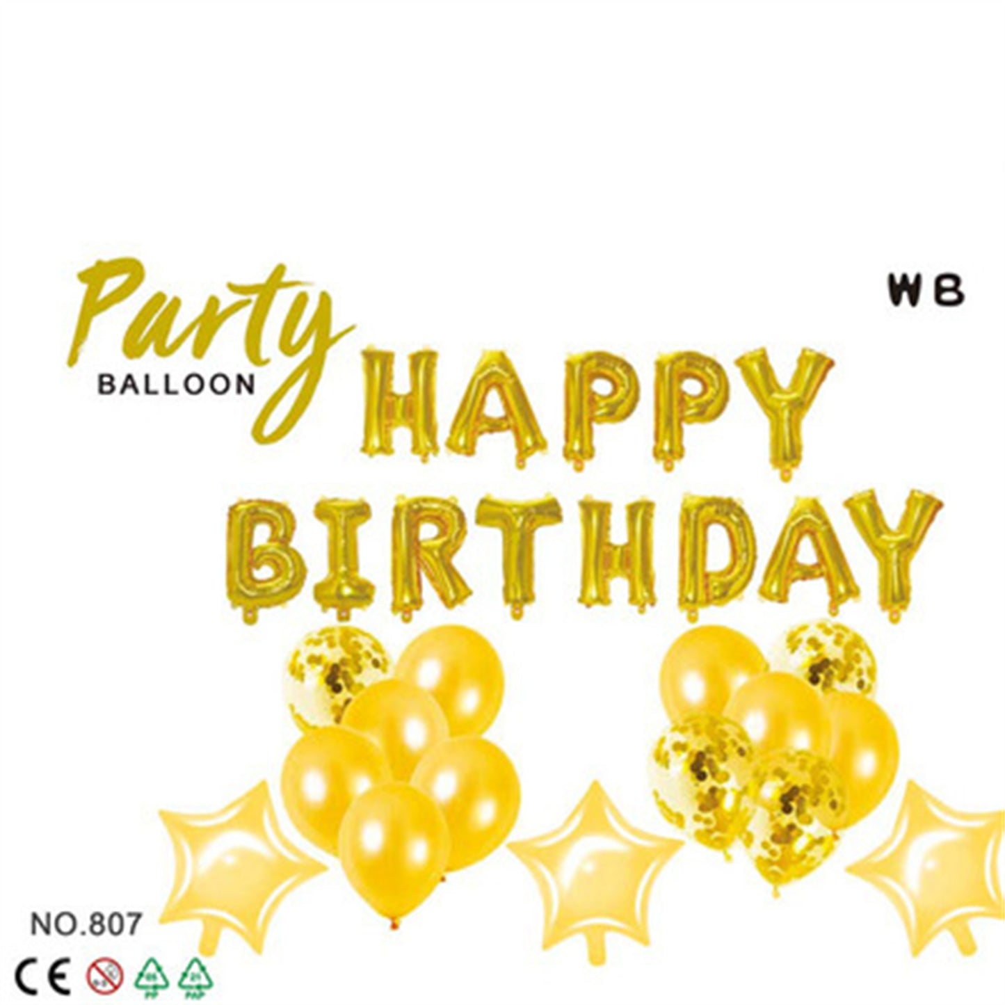 Happy birthday balloon English Letter Set Birthday Balloon Party Balloon Combo