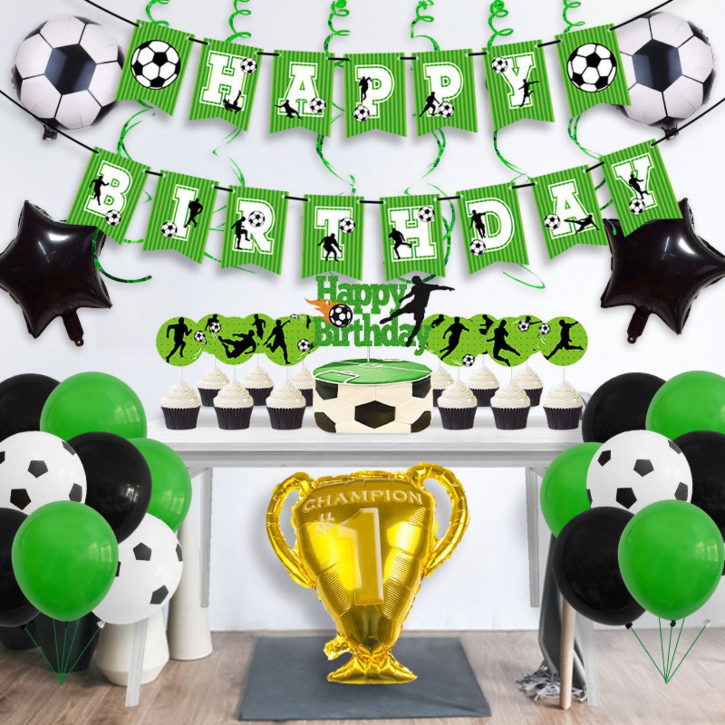 Football Hercules cup aluminum film balloon set