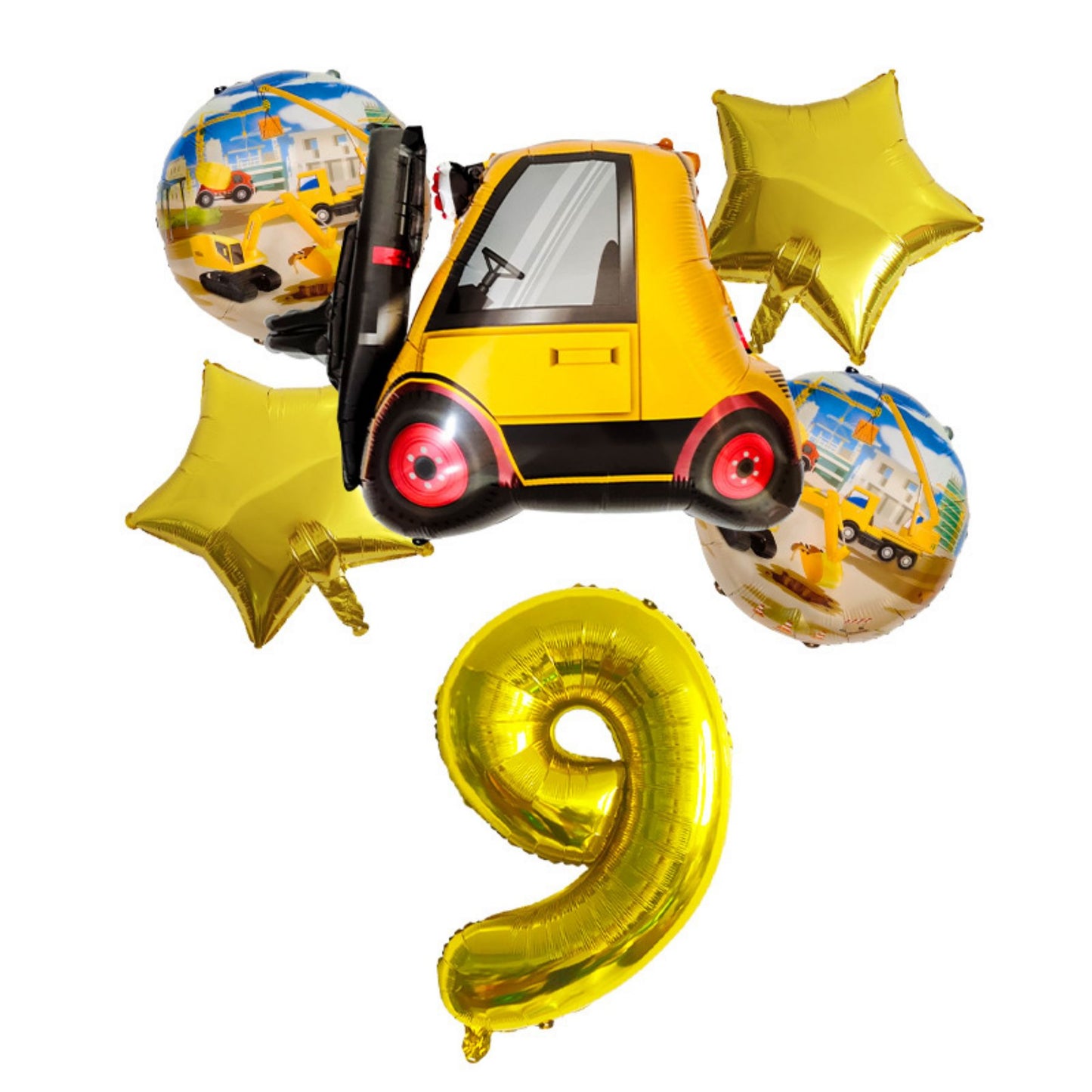 Forklift aluminum film digital balloon bundle combination set