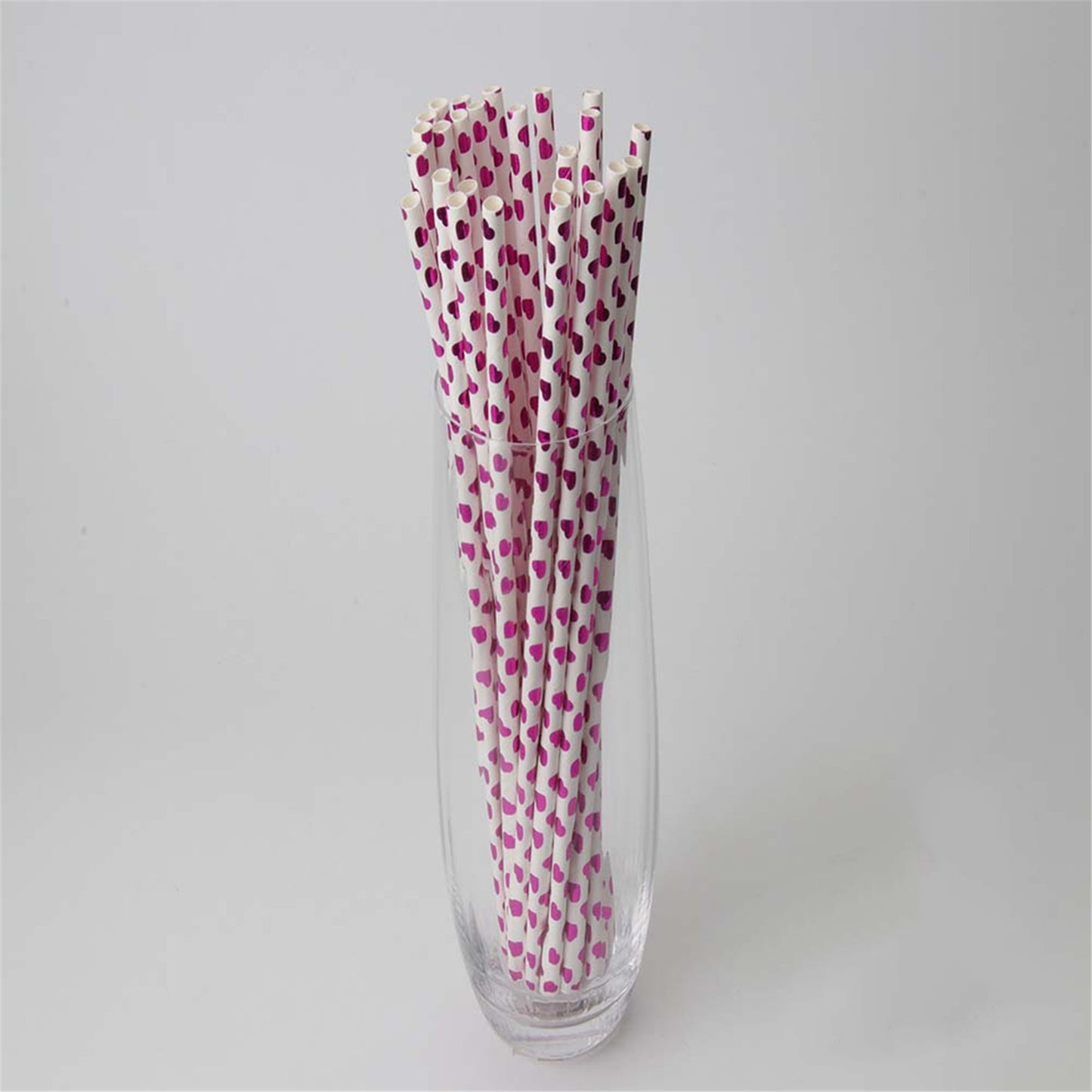 Hot stamping love paper straw