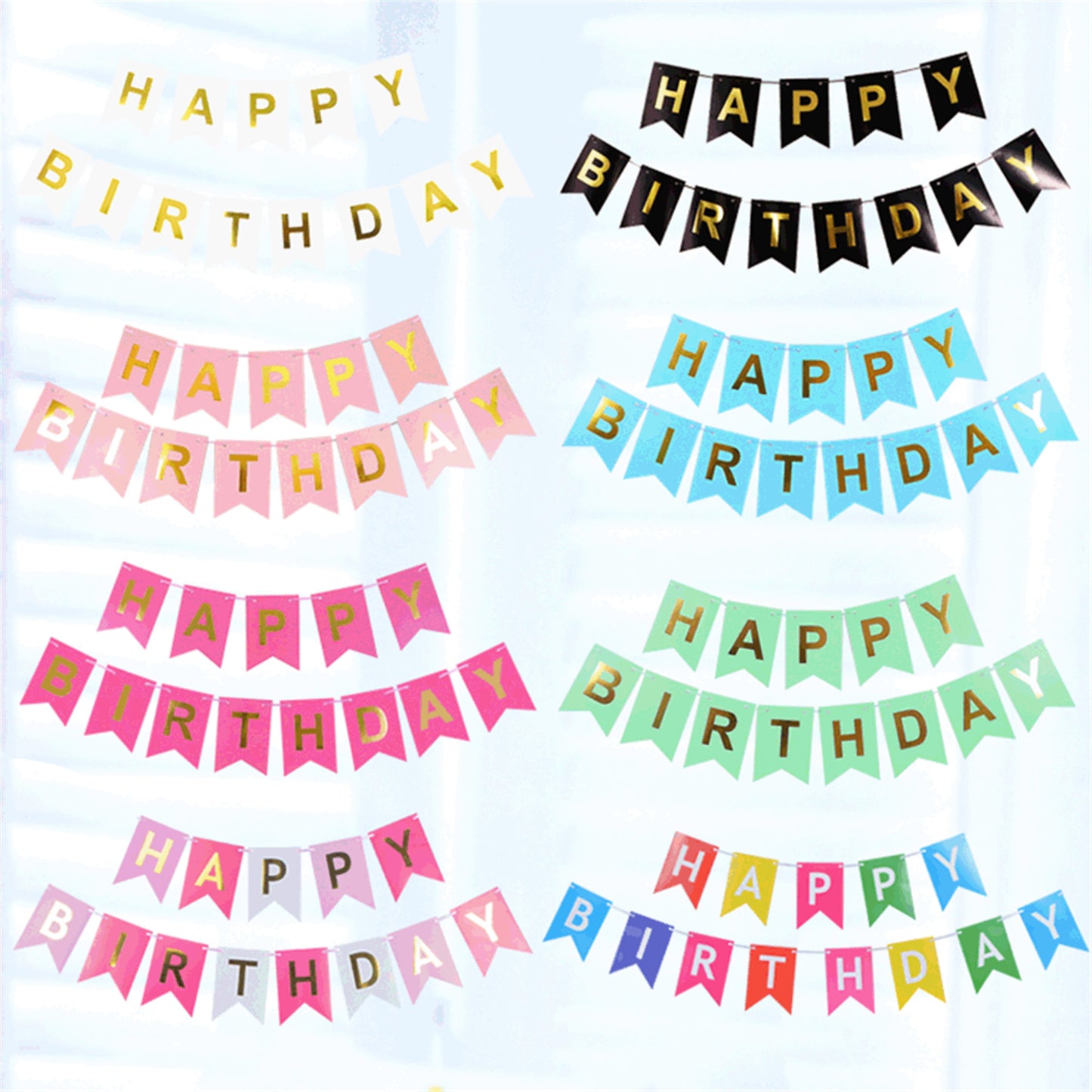 Paper birthday flag