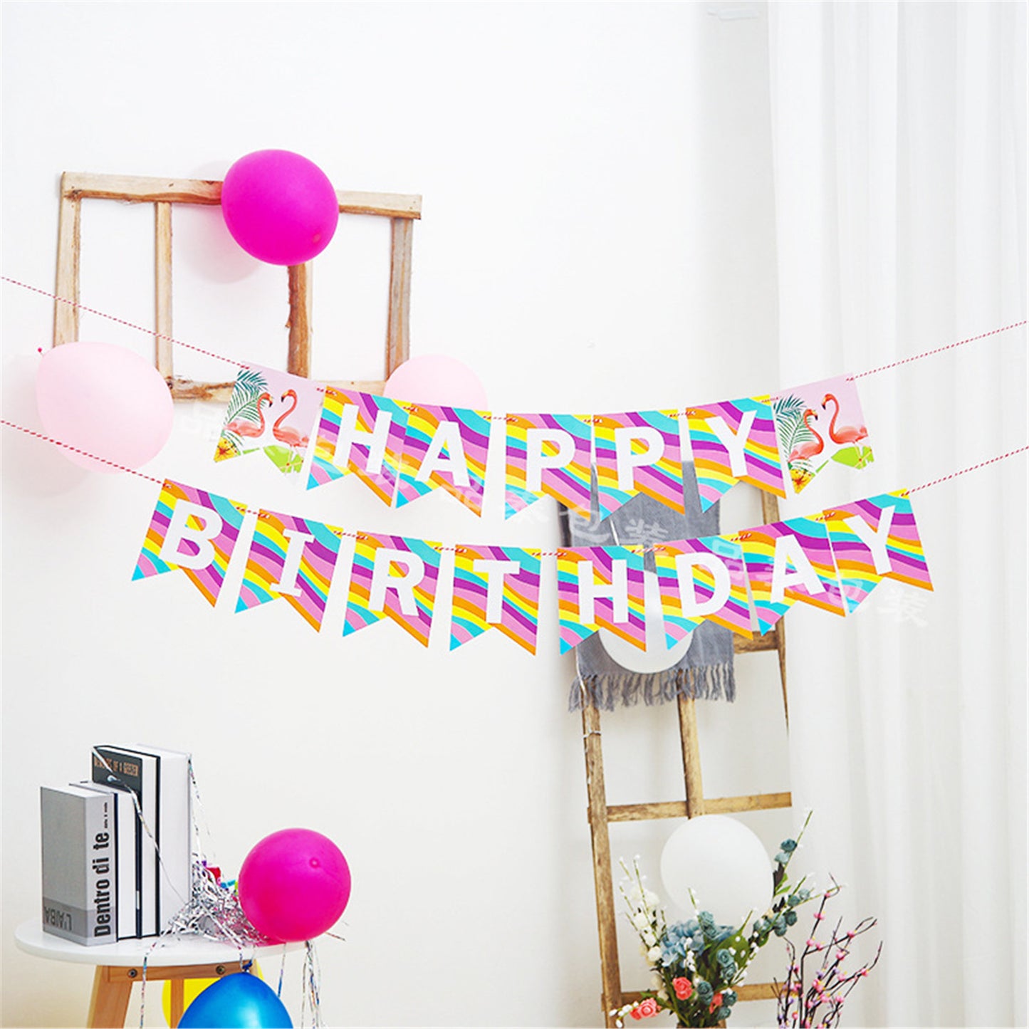 Flamingo Unicorio Birthday flag