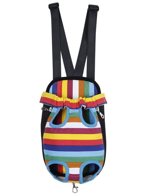 Pet Carrier Dog Front Chest Backpack Five Holes Backpack Dog Outdoor Carrier Tote Bag Sling Holder Mesh Cat Puppy Dog Carrier