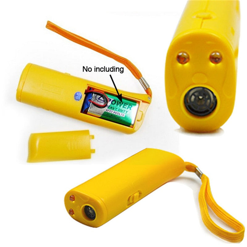 Pet Dog Repeller Anti Barking Stop Bark Training Device Trainer LED Ultrasonic 3 in 1 Anti Barking Ultrasonic Without Battery