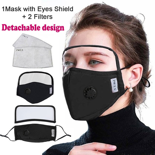 women eyes face shield cotton maske washable reusable faceshield mascarillas dustproof Cosplay Party masque Healthy Care