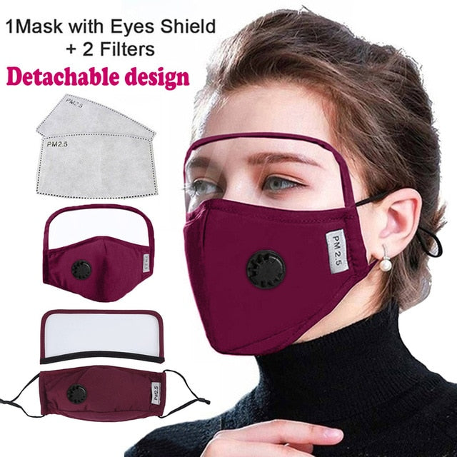 women eyes face shield cotton maske washable reusable faceshield mascarillas dustproof Cosplay Party masque Healthy Care
