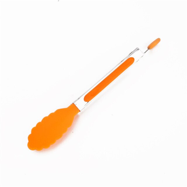 Stainless steel Silicone Kitchen Tongs BBQ Clip Salad Bread Cooking Food Serving Tongs Restaurant Food Folder Kitchen Tools