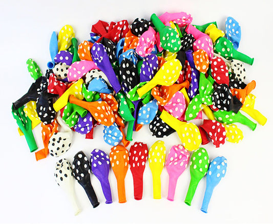 Polka dot latex balloon