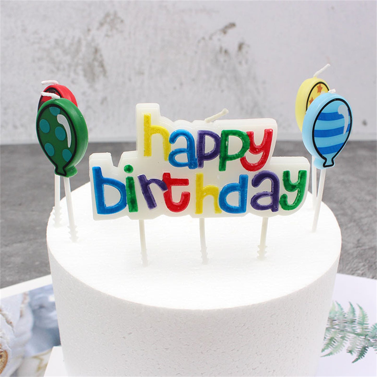 Happy birthday letter candle balloon set candle