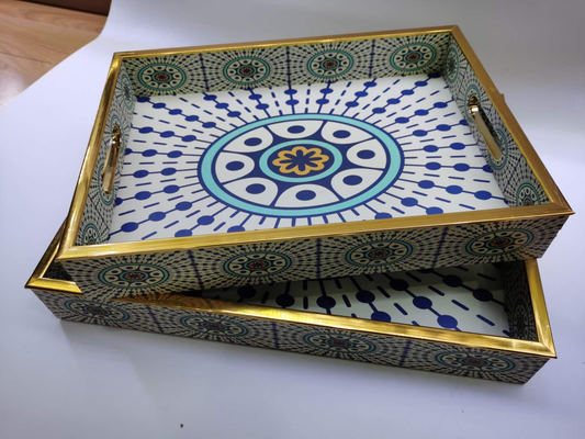 Wood plastic board tray