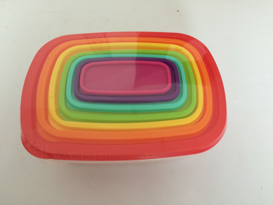 Seven-piece color plastic box