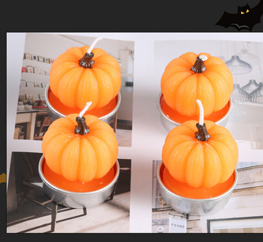 Halloween pumpkin candle