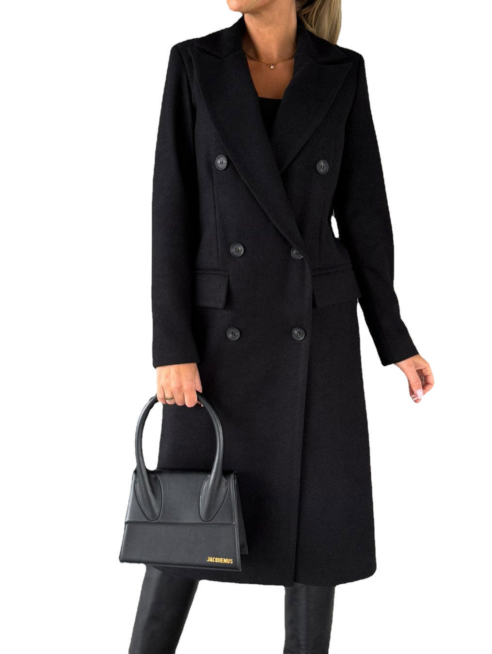 Ladies Lapel Winter Overcoat
