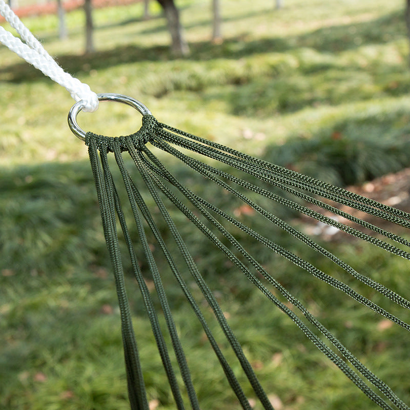 Outdoor hammock net bag Net Hammock camping single person simple Nylon Net Hammock with storage bag and binding rope, bearing 100kg