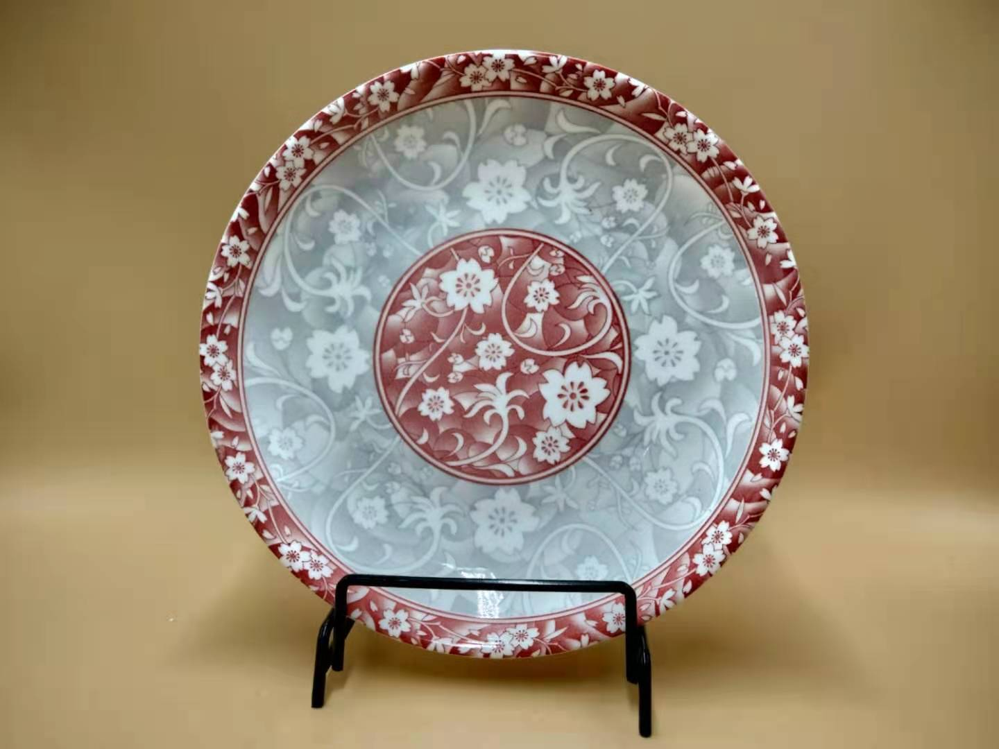 Red ceramic bowl