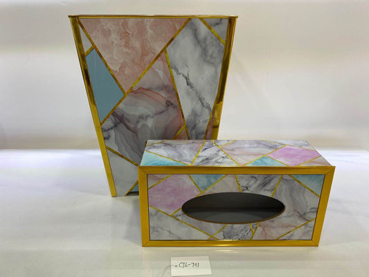 MDF material tissue box and trash can